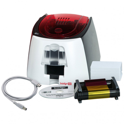 Evolis Badgy 100/200 Impresora Impresión térmica directa Impresora de tarjetas de identificación de PVC con una sola cara